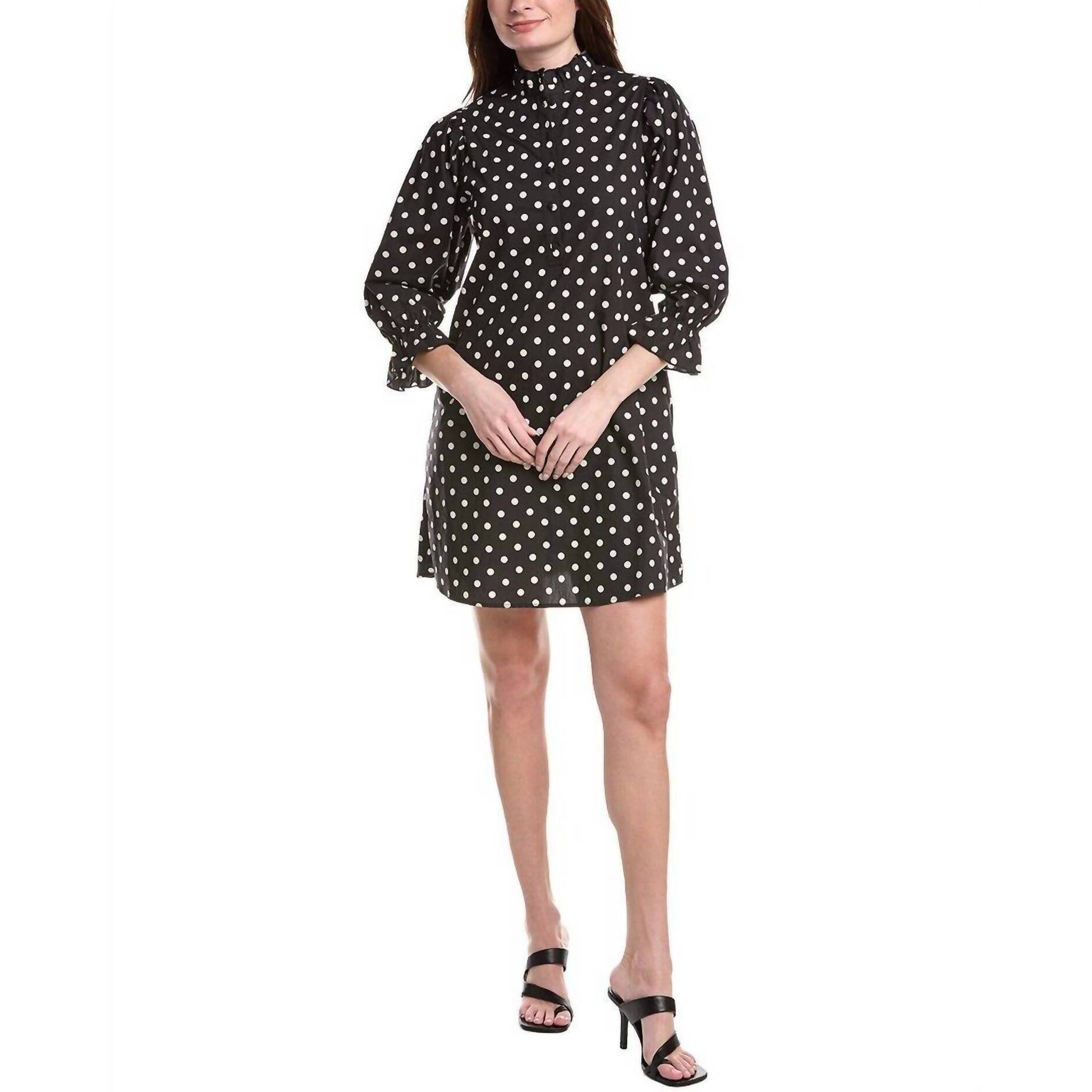 New Flora Bea Adelina Dots Dress In Black